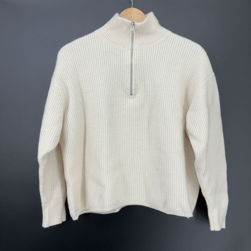 Jenni Kayne Half Zip Ivory Sweater